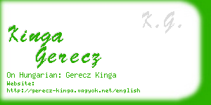 kinga gerecz business card